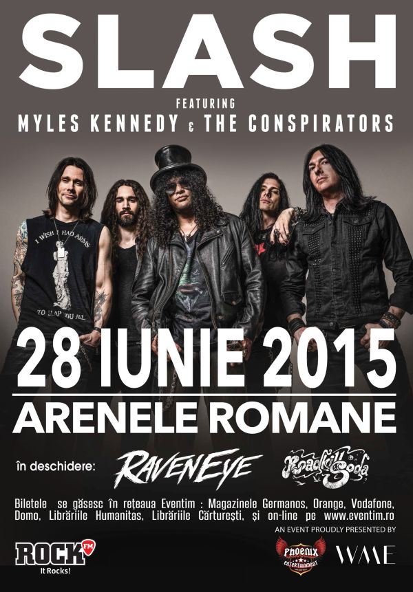 RoadKillSoda va deschide concertul Slash ft. Myles Kennedy and The Conspirators